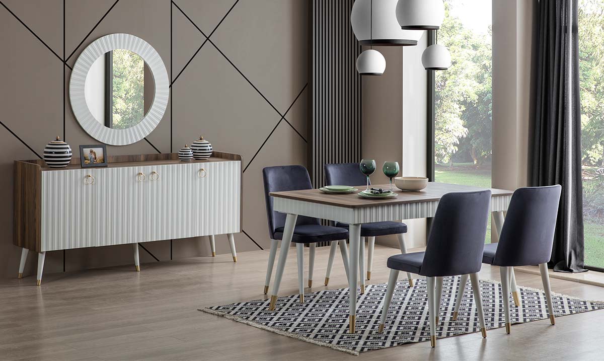 Almanya Ceviz Aytaşı Yemek Odası Takımı Yemek Odası