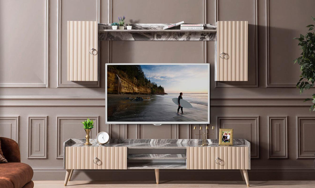 Almanya Gri Capicino Tv Ünitesi TV Ünitesi