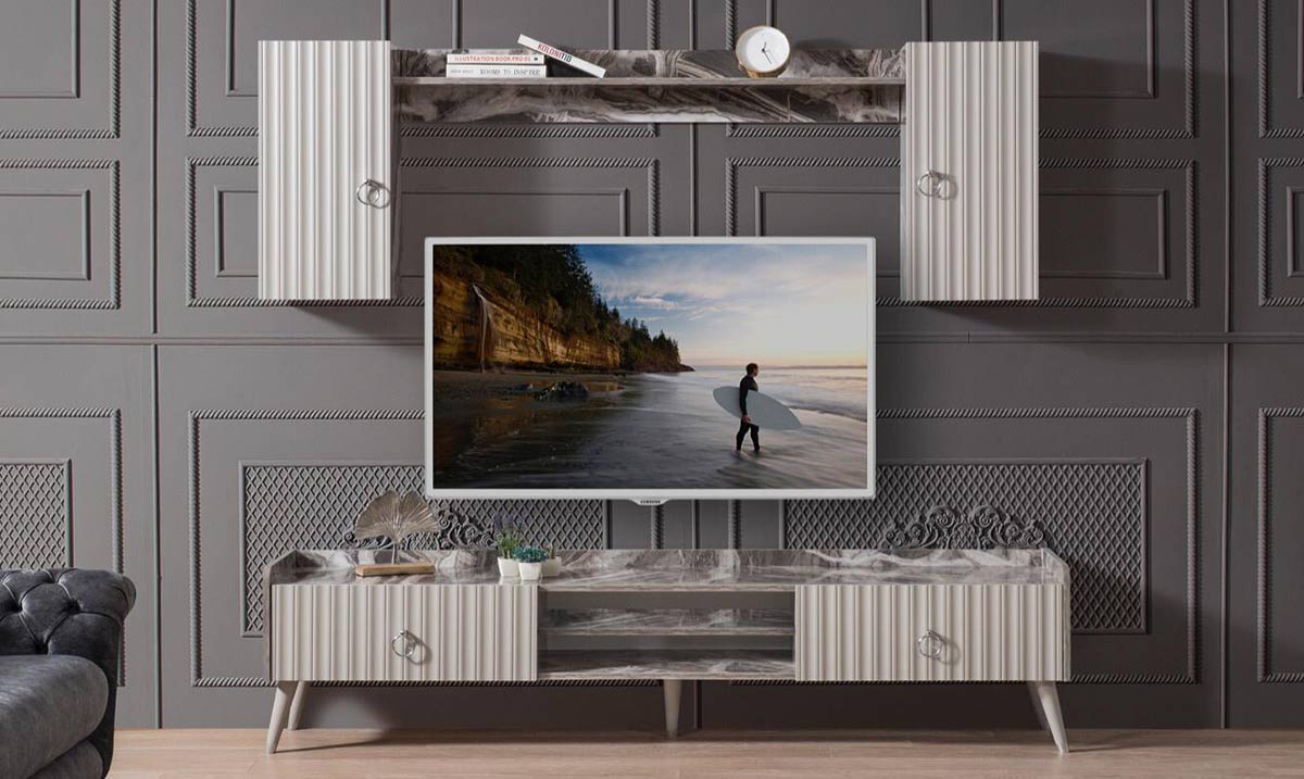 Almanya Gri Tv Ünitesi TV Ünitesi