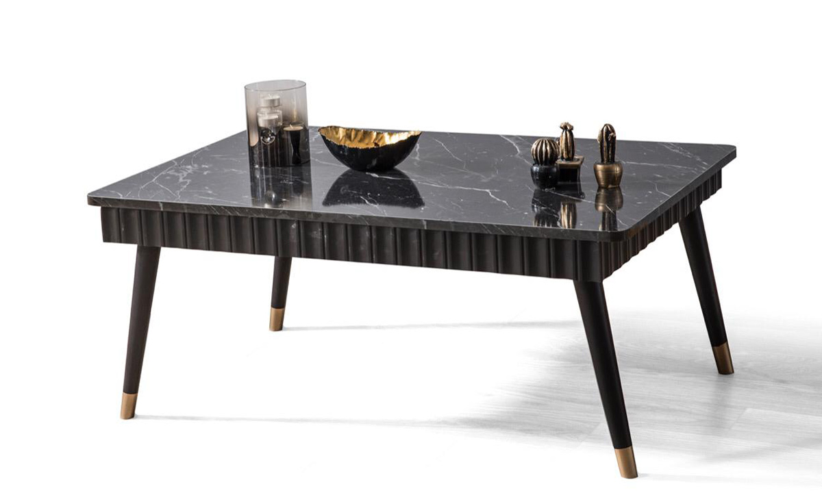 Almanya Siyah Mermer Desenli Orta Sehpa Orta Sehpa