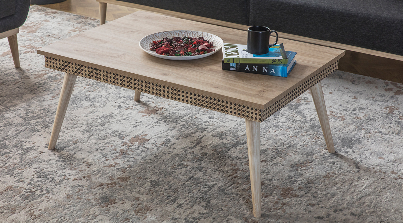 Hazeran Ahşap Ayaklı Orta Sehpa Orta Sehpa