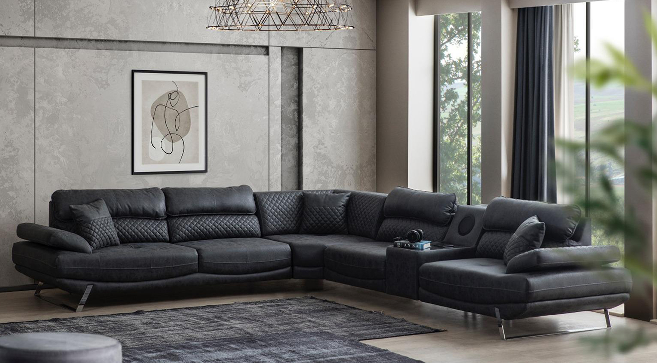 Vera Yataklı Metal Ayaklı Köşe Koltuk Takımı Yataklı KöşeTakımları