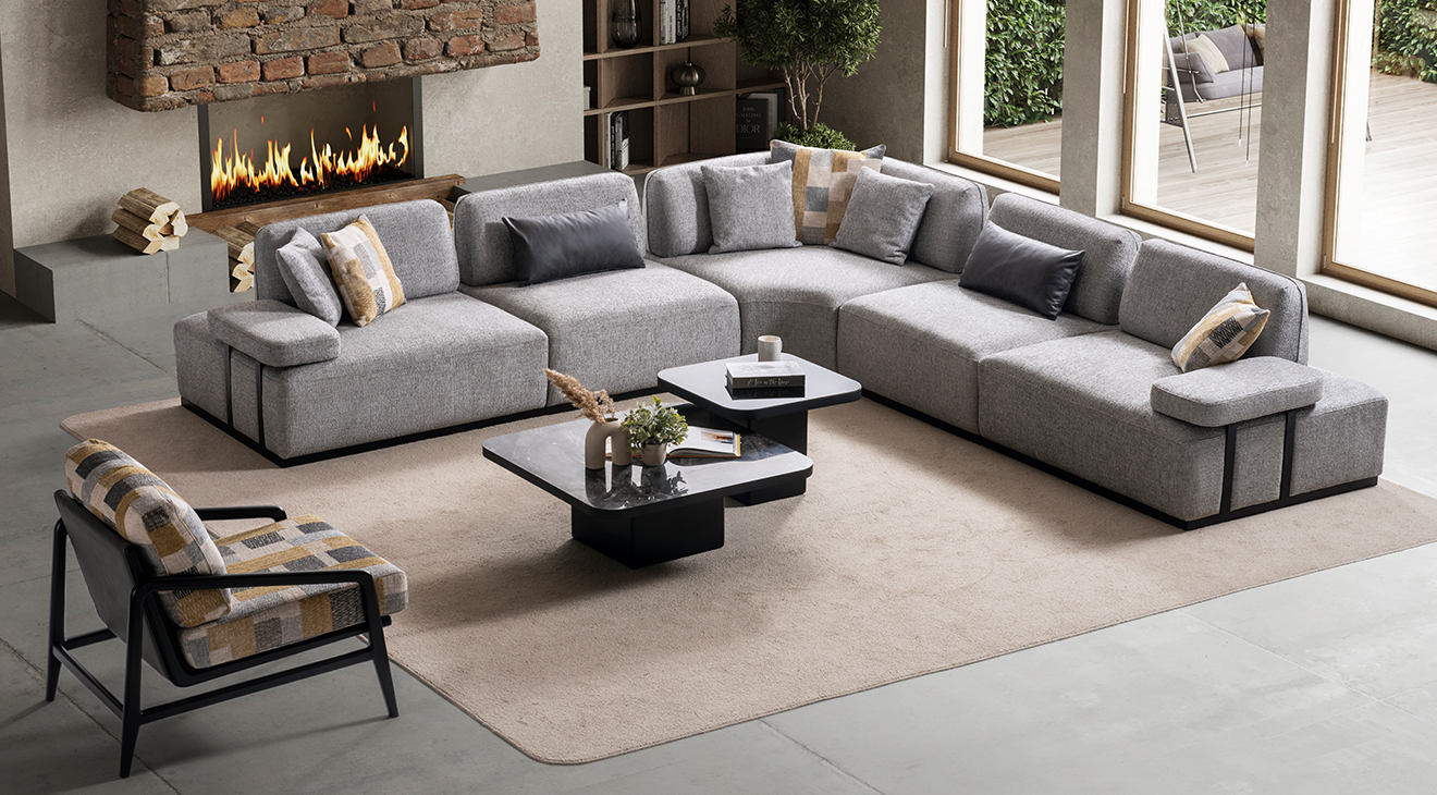 Emilio Yataklı Modern Köşe Koltuk Takımı Yataklı KöşeTakımları