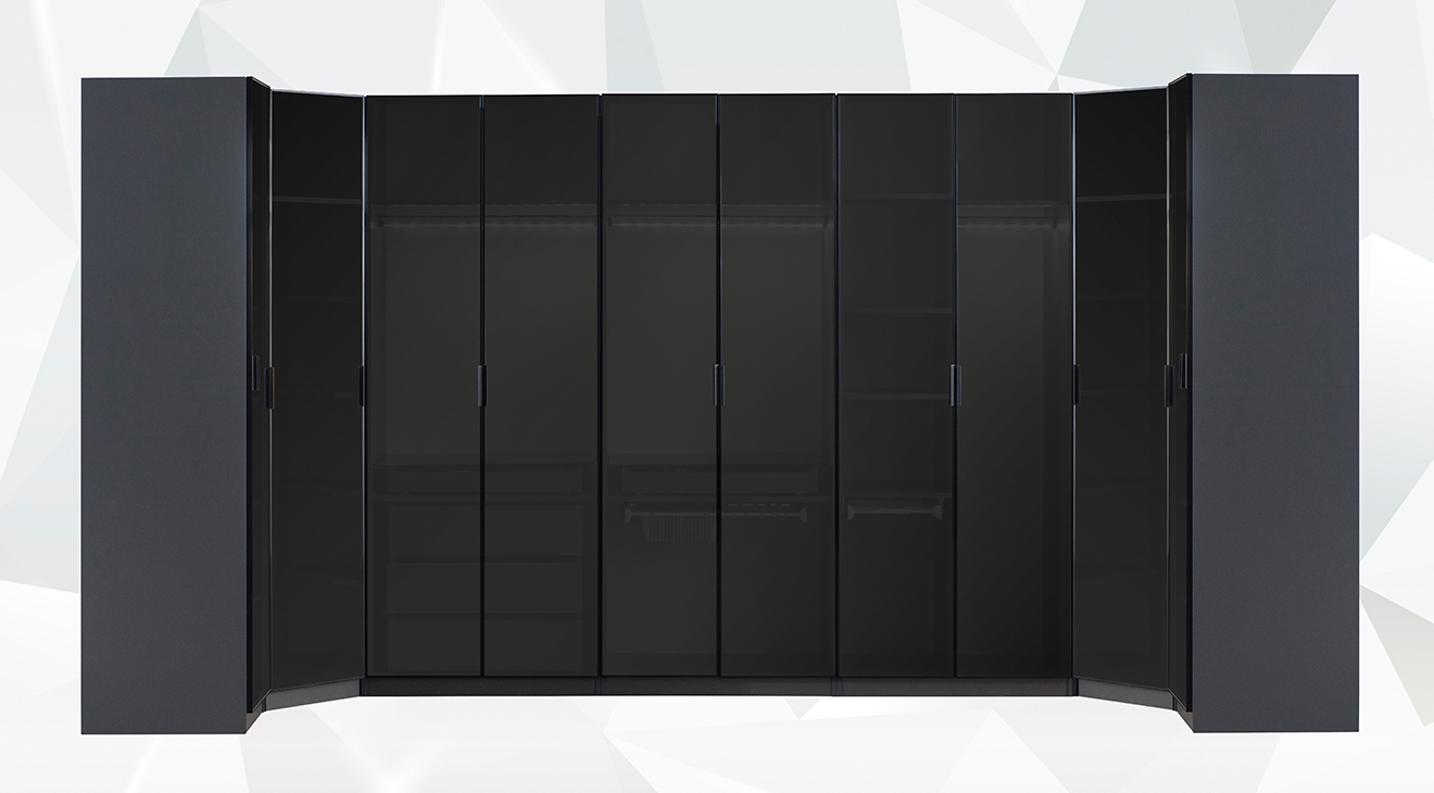 Bronze Antrasit Giyinme Odası Yatak Odası