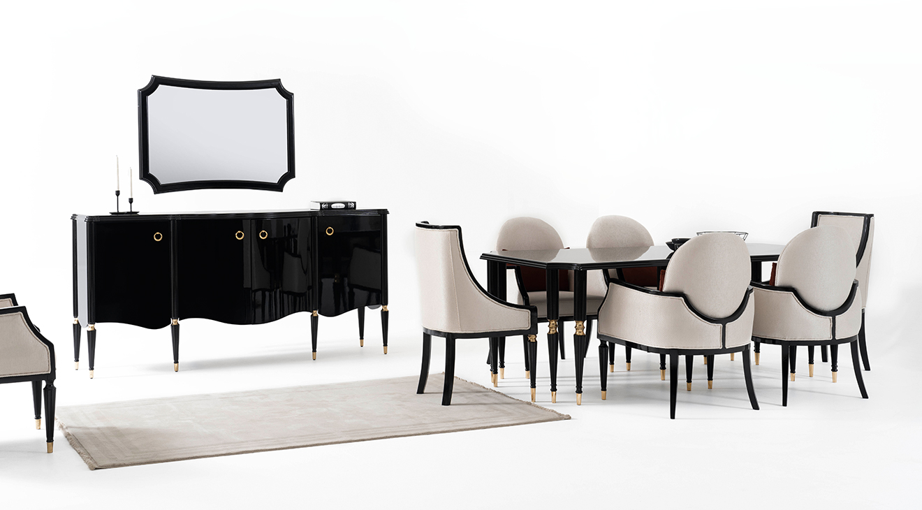 Bugatti Ahşap Ayaklı Yemek Odası Takımı Yemek Odası