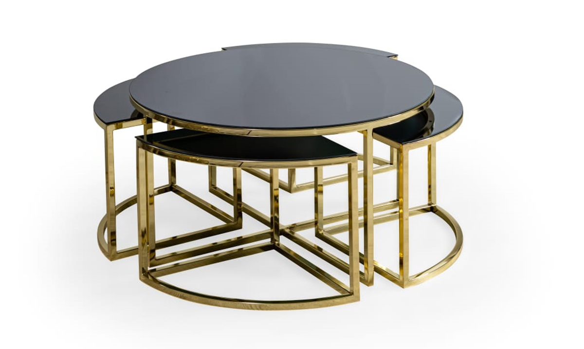 Lyon Gold Metal Ayaklı Orta Sehpa Orta Sehpa