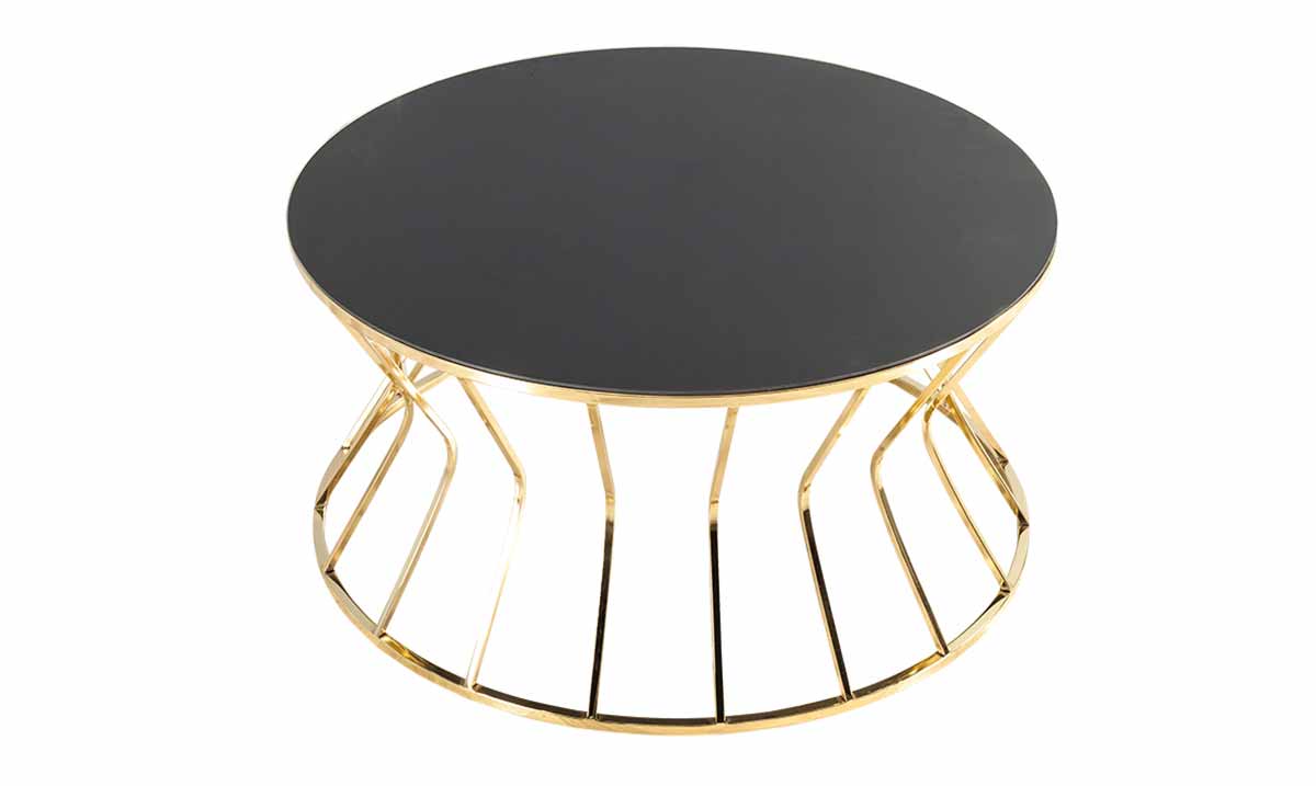 Prizma Gold Metal Ayaklı Orta Sehpa Orta Sehpa