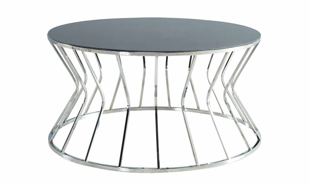 Prizma Silver Metal Ayaklı Orta Sehpa Orta Sehpa