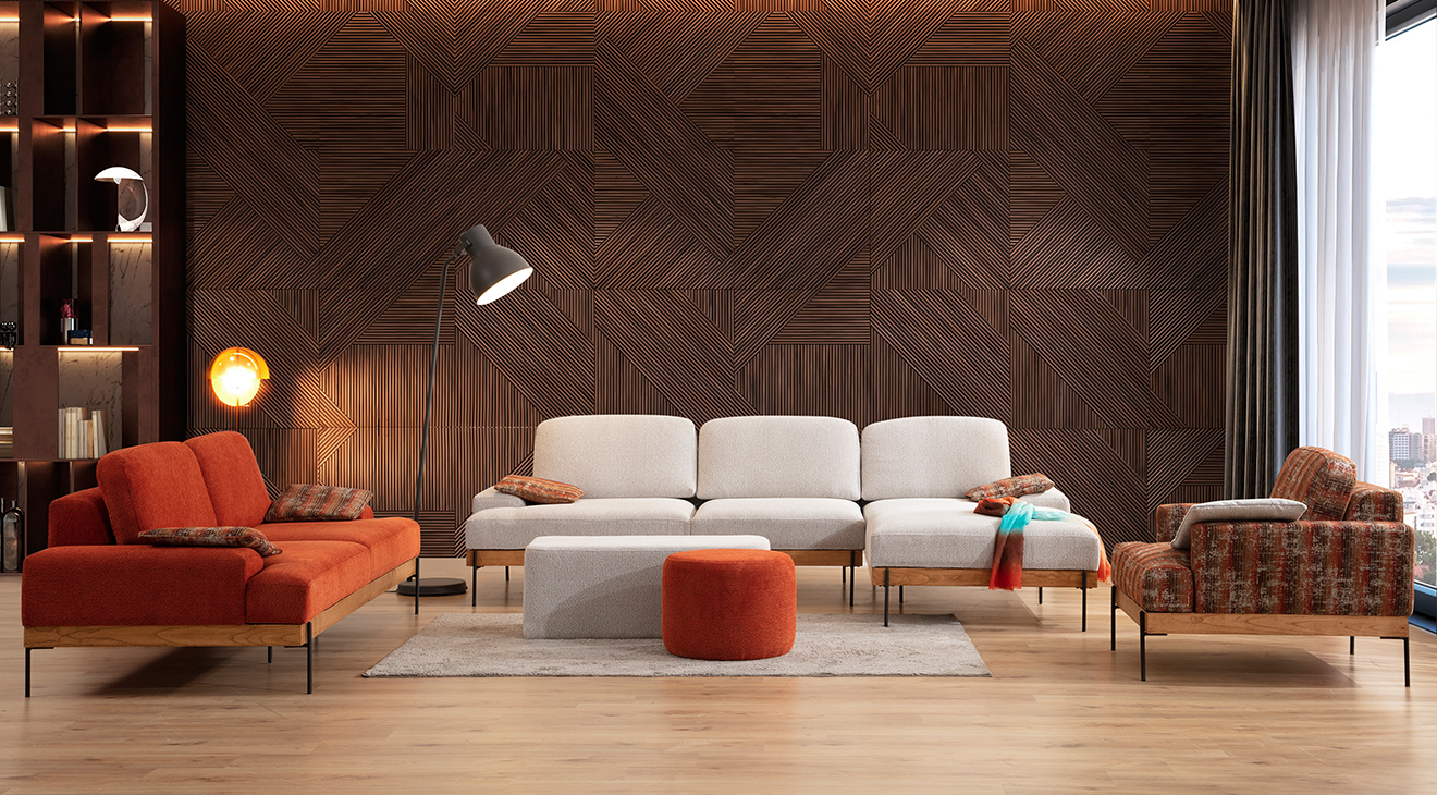 Dejavu Kanepeli Köşe Koltuk Takımı Köşe Koltuk