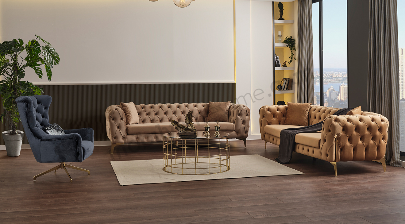 Lacase Chester Metal Ayaklı Koltuk Takımı Koltuk Takımı