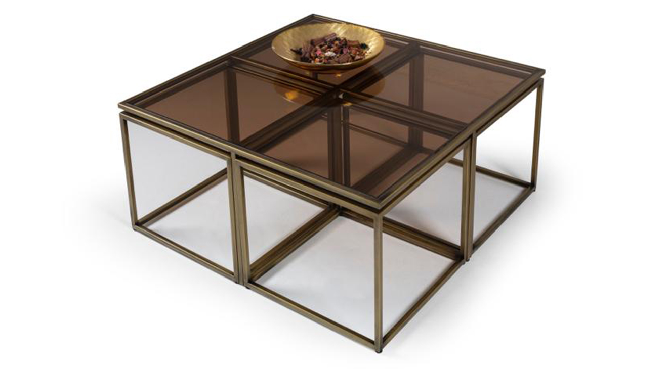 Kante Gold Metal Ayaklı 4+1 Sehpa Sehpa ve Aksesuar