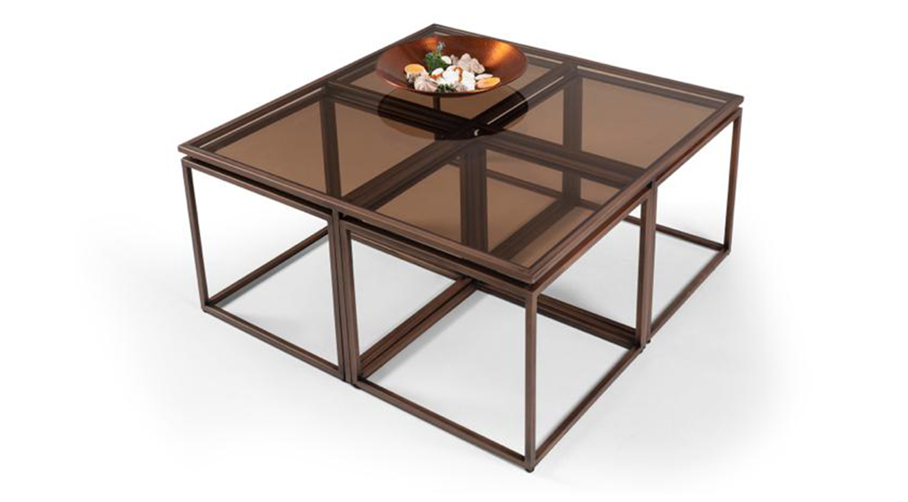 Kante Metal Ayaklı 4+1 Orta Sehpa Orta Sehpa