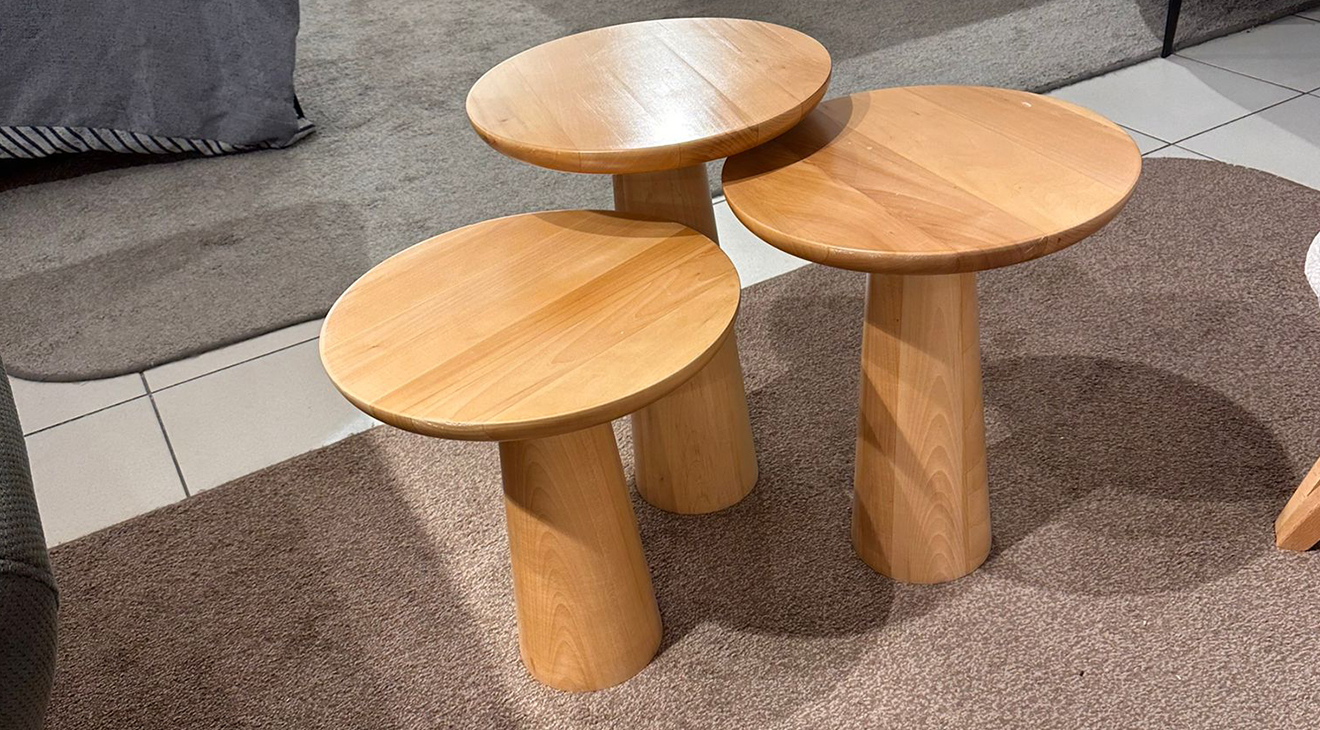 3'lü Mantar Sehpa Sehpa ve Aksesuar