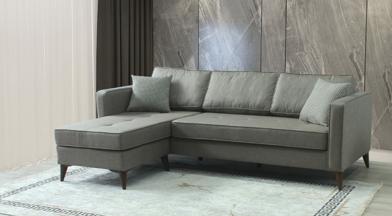 Sina Ahşap Ayaklı Köşe Koltuk Takımı Köşe Koltuk