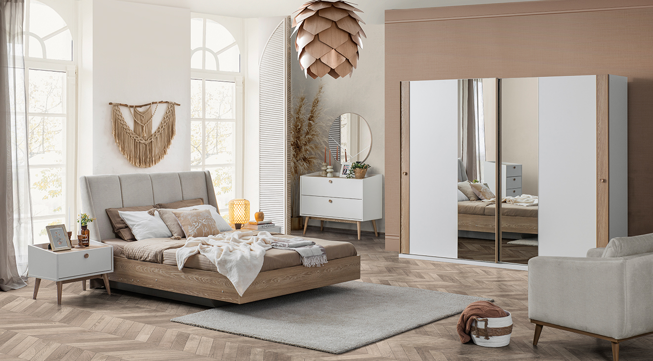 Bohem Sürgü Kapaklı Yatak Odası Takımı Yatak Odası