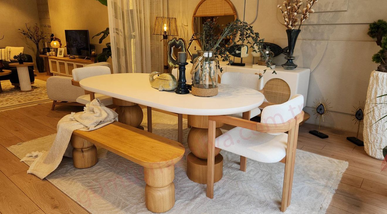 Trend Bohem Yemek Odası Takımı Yemek Odası