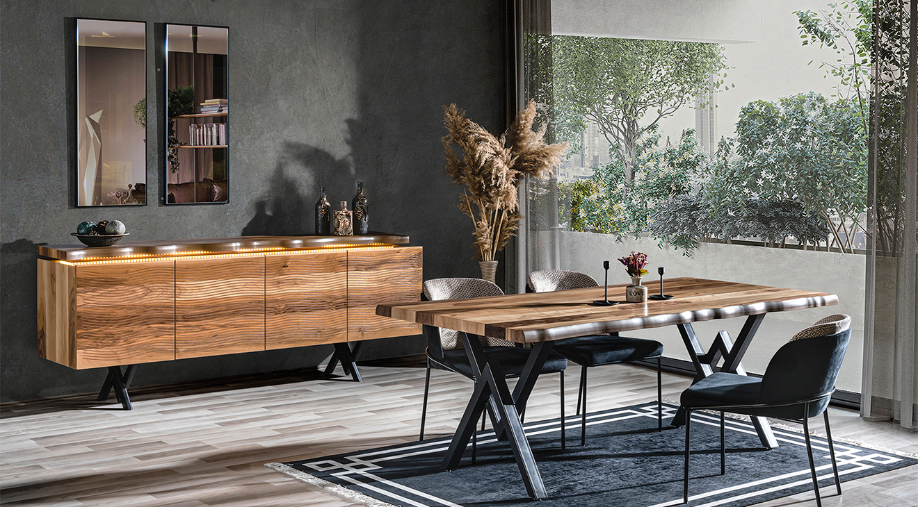 Greenwich Ceviz Yemek Odası Takımı Yemek Odası