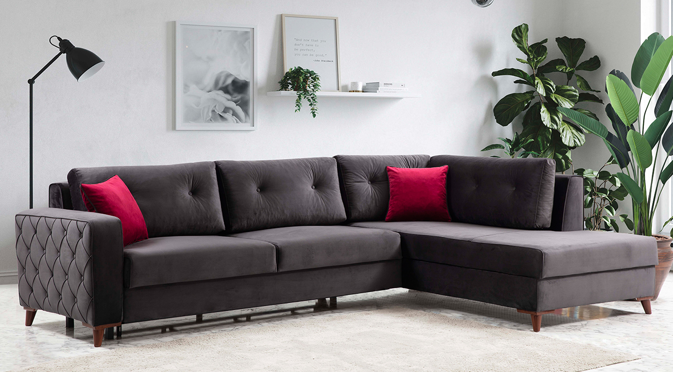 Rose Yataklı Sandıklı Köşe Koltuk Takımı Yataklı ve Sandıklı Koltuk Takımları