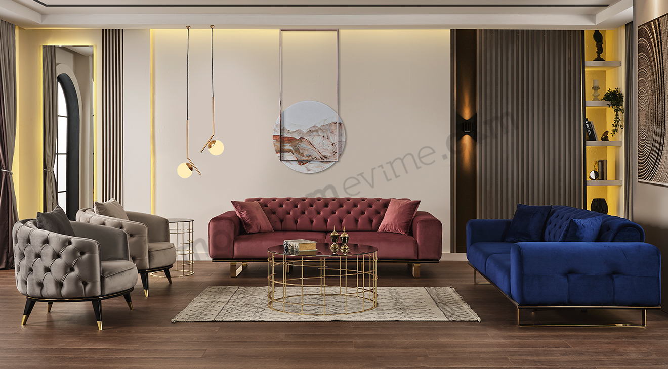 Aydan Metal Ayaklı Koltuk Takımı 3 Koltuk Takımı