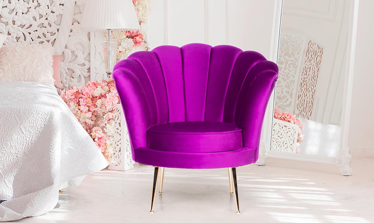 Alaçatı Mor Berjer Tekli Koltuk