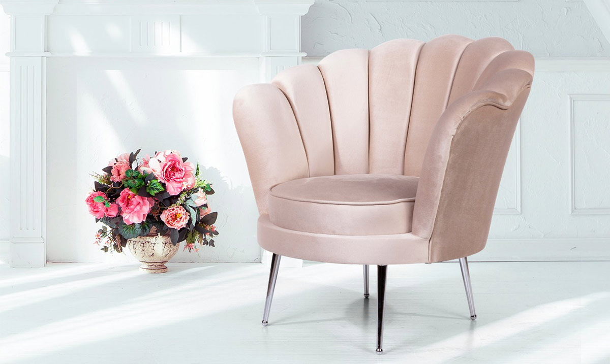 Alaçatı Toz Pembe Berjer Tekli Koltuk