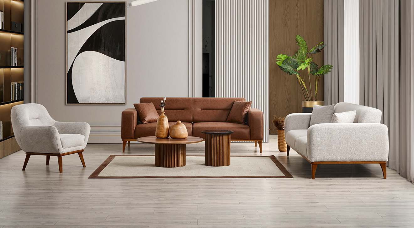 Kumsal Ahşap Ayaklı Yataklı Koltuk Takımı Yataklı Koltuk Takımları