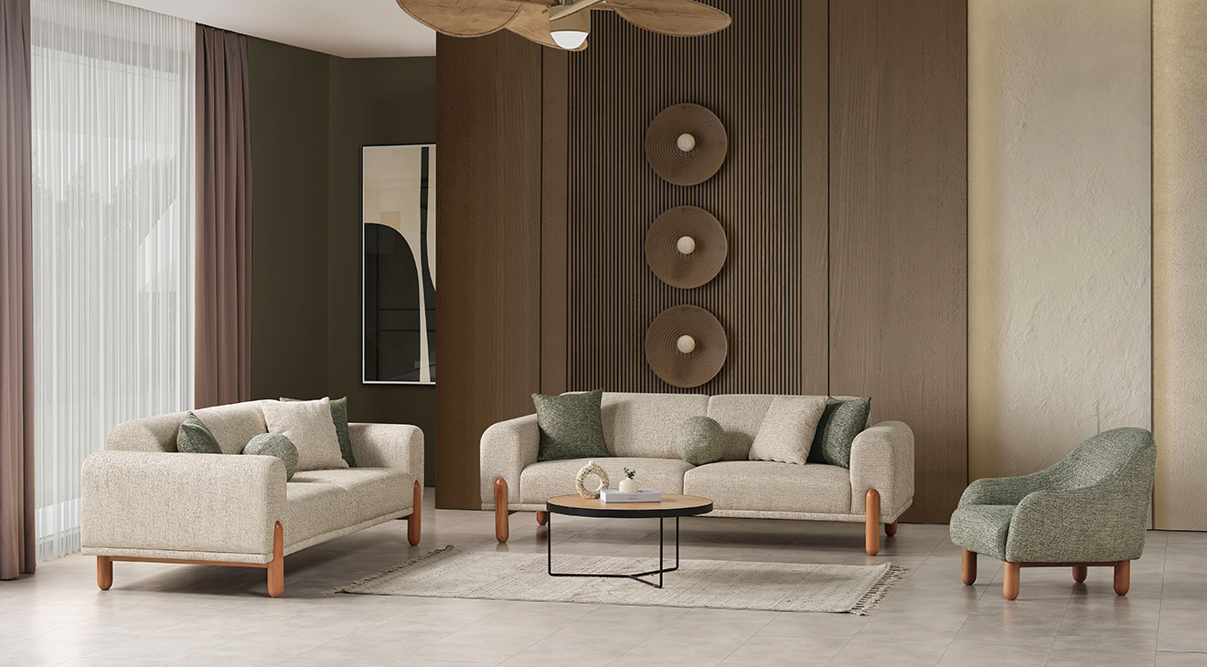 Silver Ahşap Ayaklı Yataklı Koltuk Takımı Yataklı Koltuk Takımları