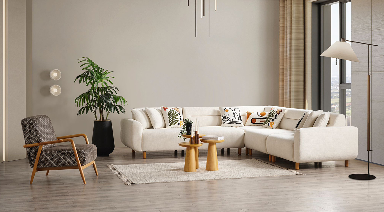 Buğlem Maxi Bohem Köşe Koltuk Takımı Köşe Koltuk