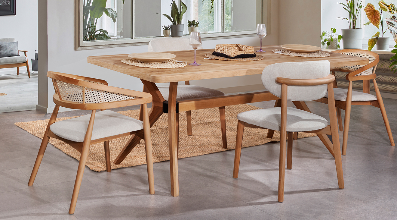 Loft Ceviz Modern Yemek Odası Takımı Yemek Odası