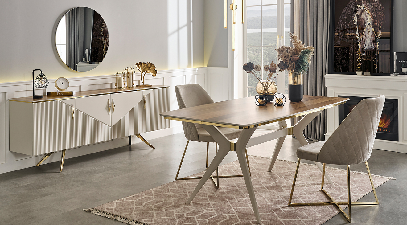 Lüxen Modern Yemek Odası Takımı Yemek Odası