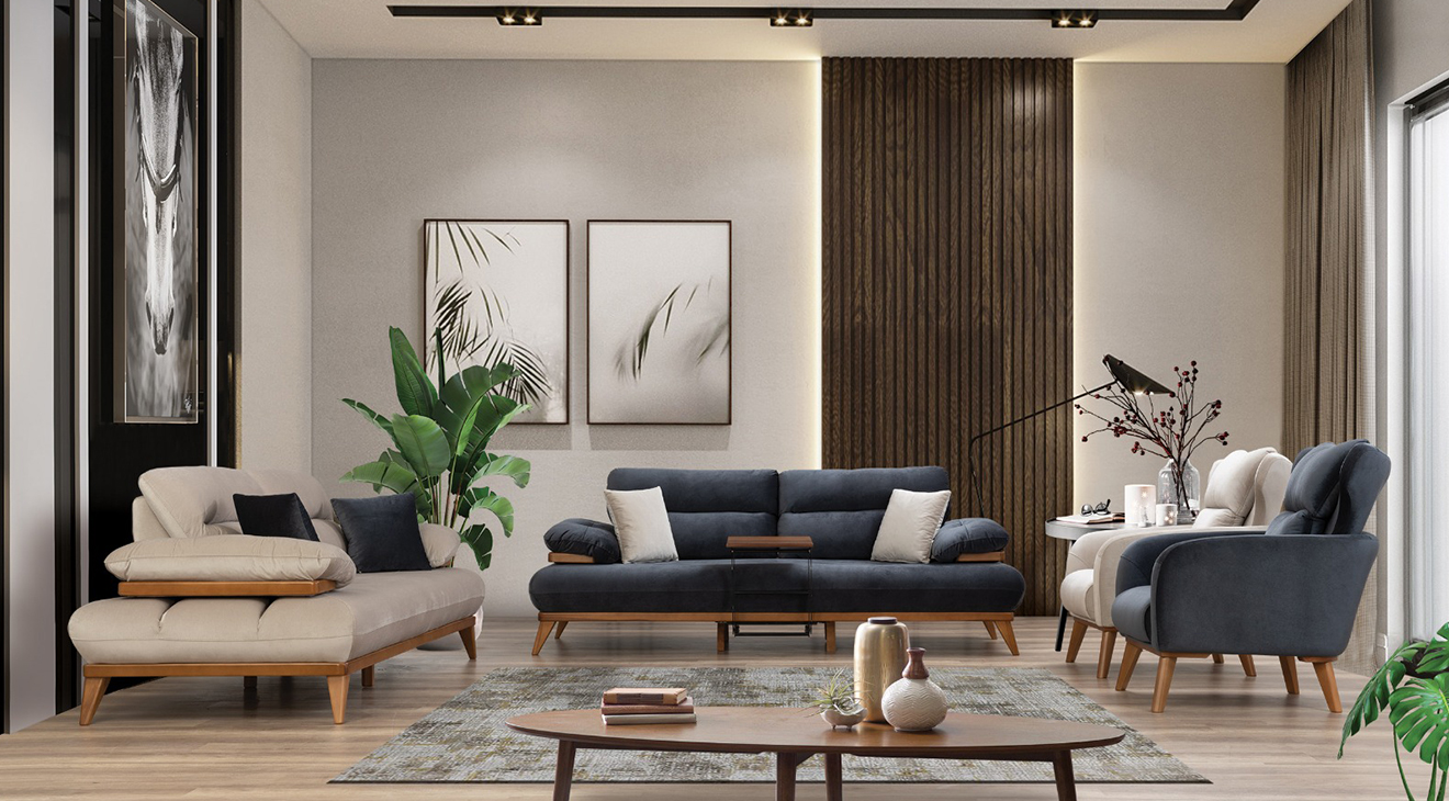 Prada Sehpalı Yataklı Koltuk Takımı Yataklı Koltuk Takımları