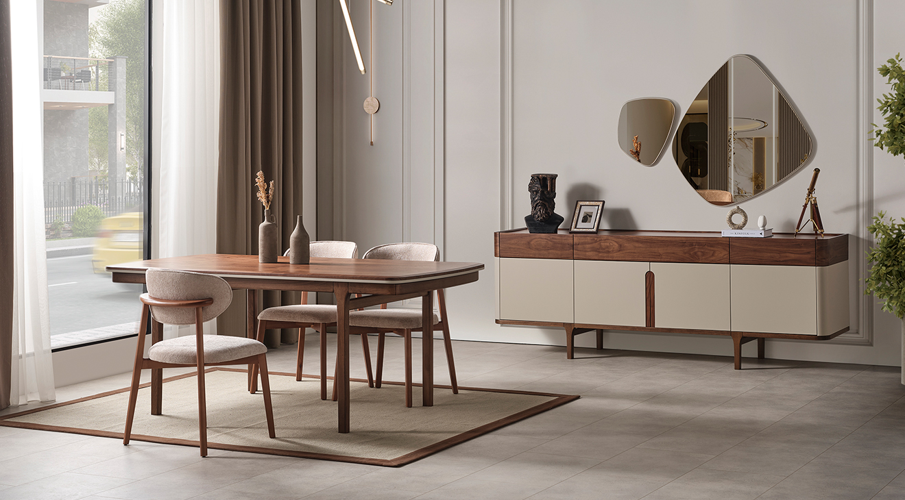 Mirabella Ahşap Ayaklı Yemek Odası Takımı Yemek Odası