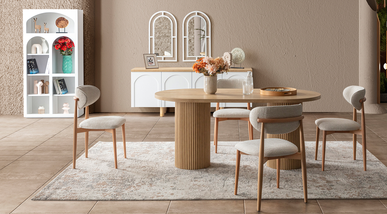 Siena Aytaşı Modern Yemek Odası Takımı Yemek Odası