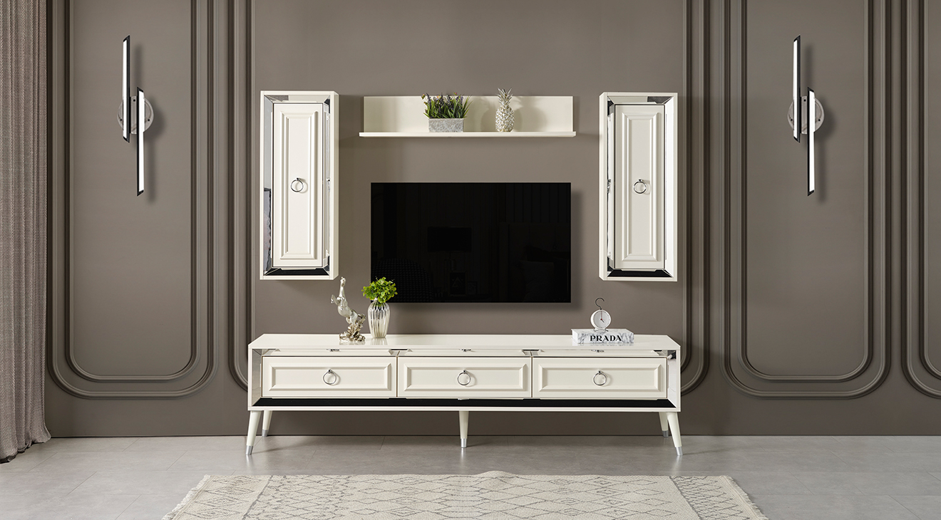 Rosa Ahşap Ayaklı Tv Ünitesi TV Ünitesi