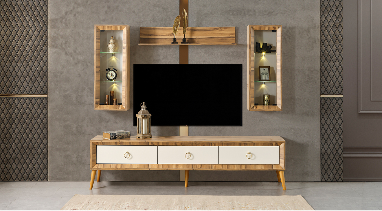 Anadolu Ahşap Ayaklı Tv Ünitesi TV Ünitesi