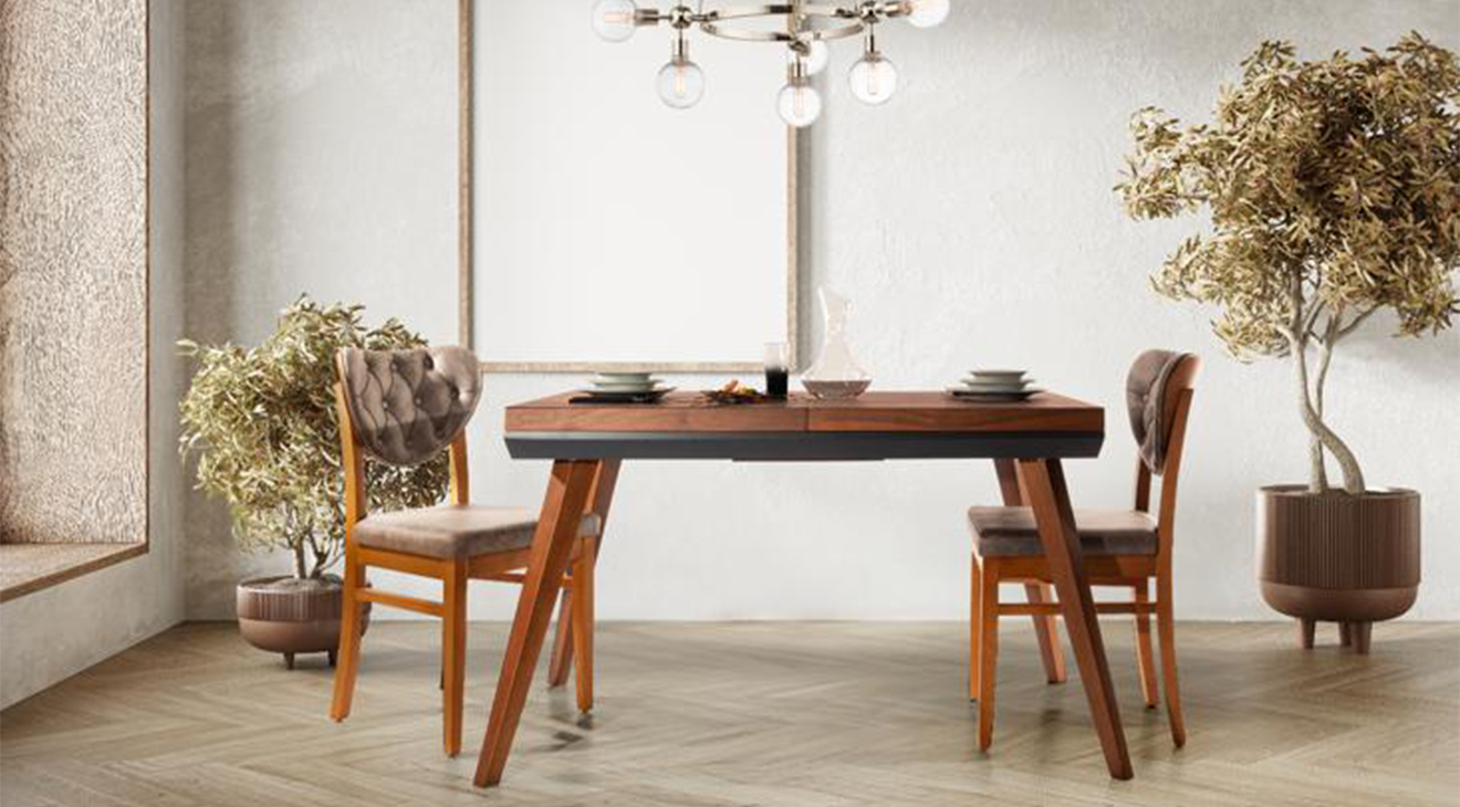 Bono Ceviz Yemek Masası Takımı Yemek Masası Takımı