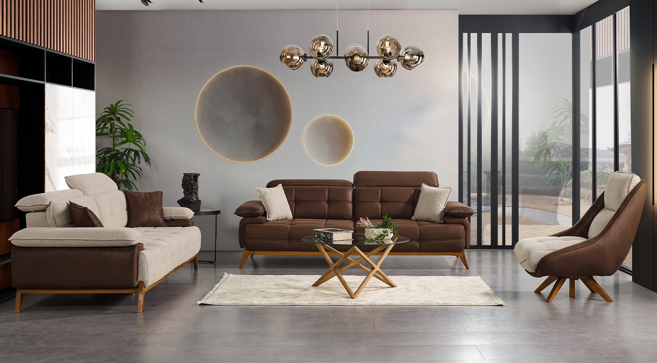 Pandora Ahşap Ayaklı Yataklı Koltuk Takımı Yataklı Koltuk Takımları