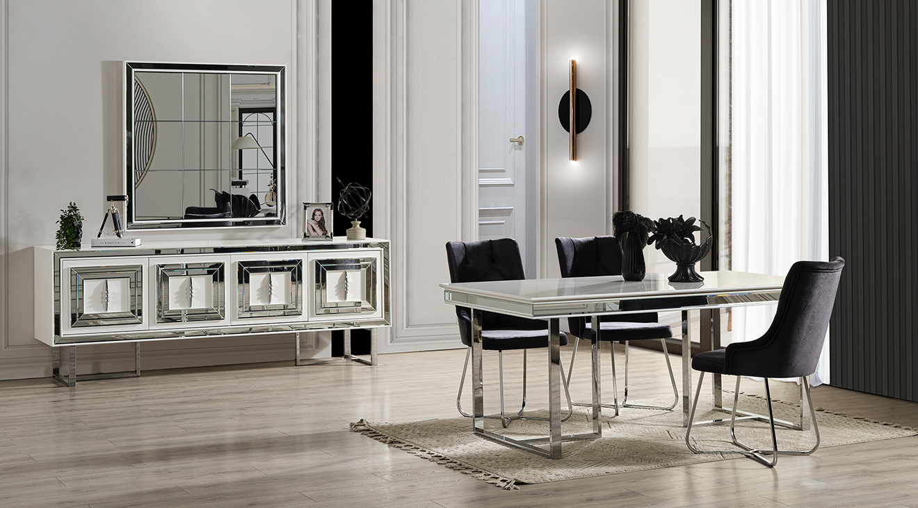 Maldiv Metal Ayaklı Yemek Odası Takımı Yemek Odası