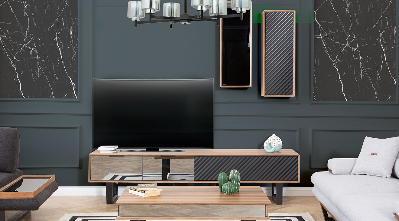 Efes Ceviz Modern Tv Ünitesi TV Ünitesi