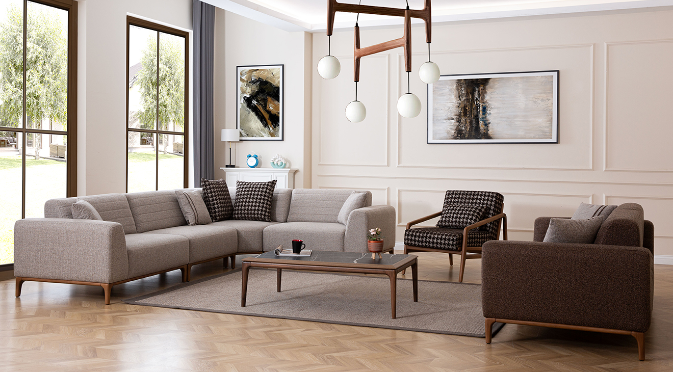 İnci Kanepeli Köşe Koltuk Takımı Köşe Koltuk