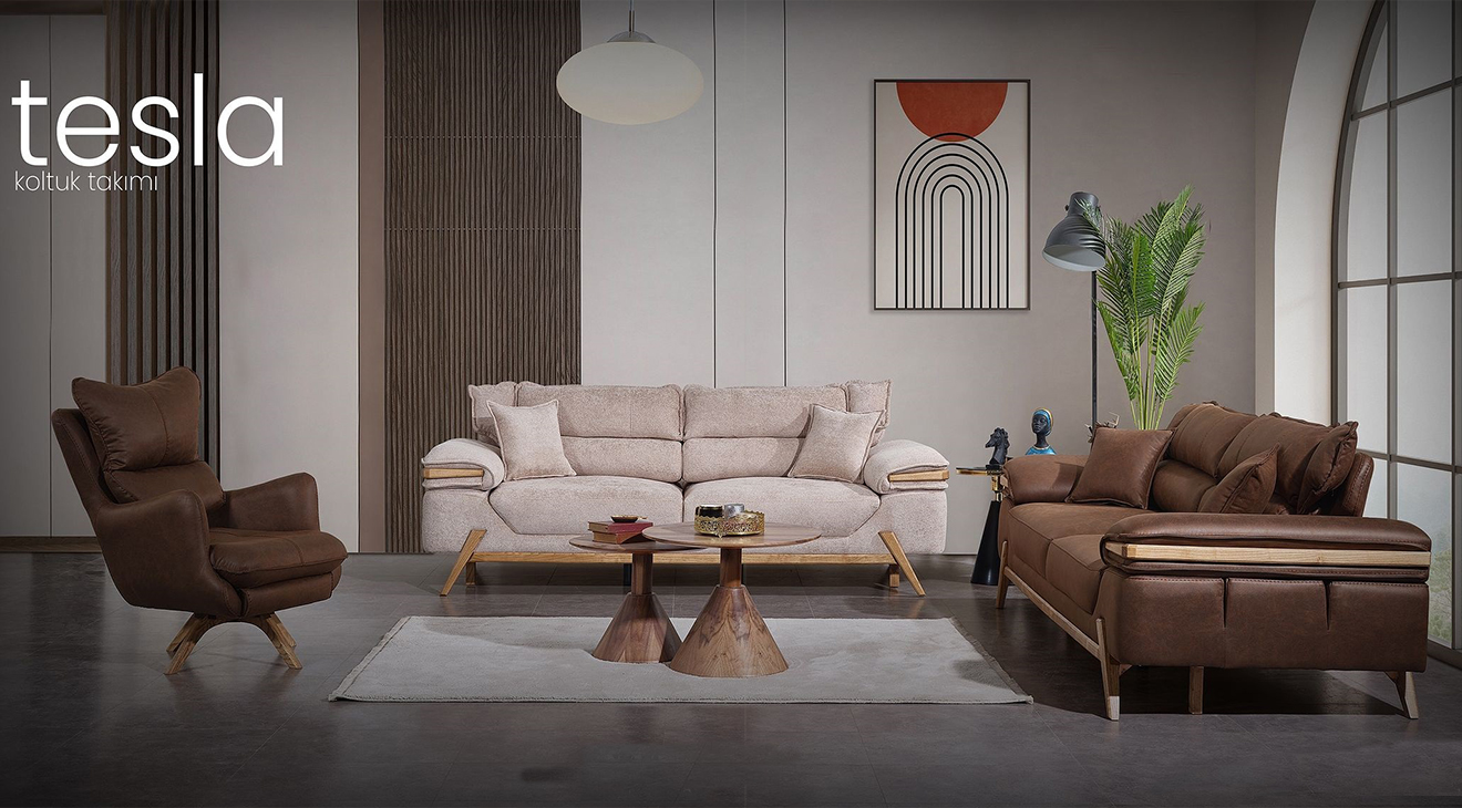 Tesla Ahşap Ayaklı Modern Koltuk Takımı Modern Koltuk Takımı