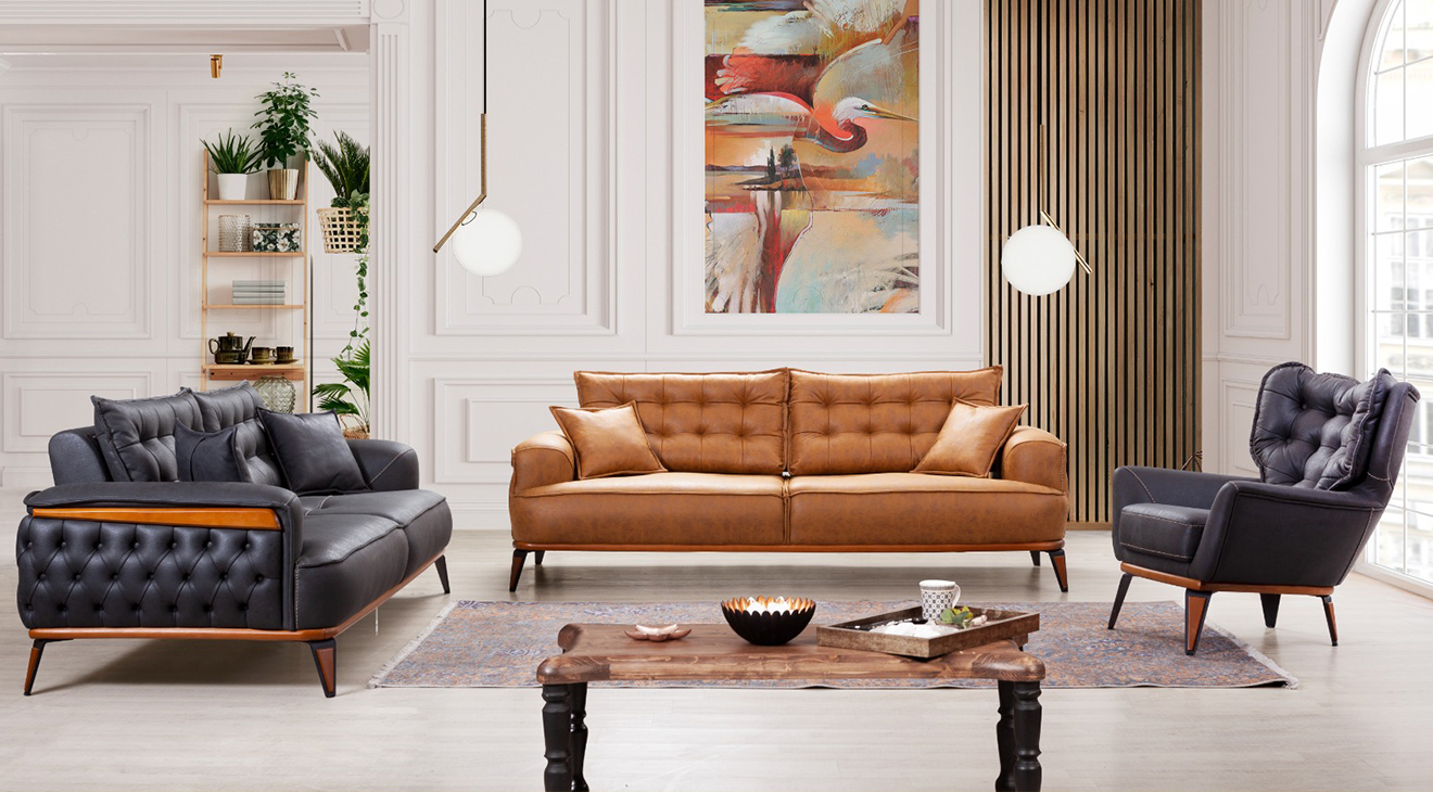 Ege Ahşap Ayaklı Koltuk Takımı Koltuk Takımı