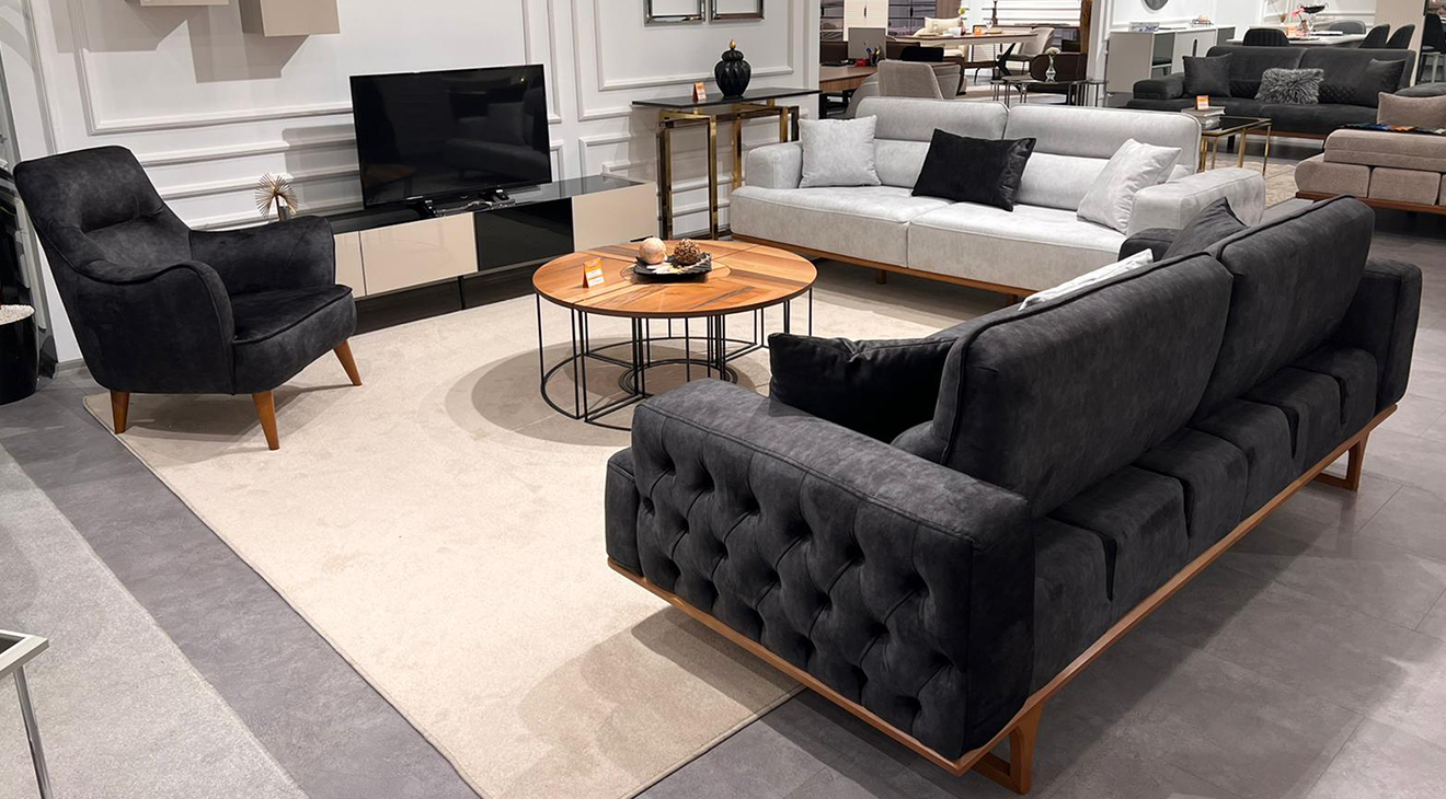 Vera Ahşap Ayaklı Yataklı Koltuk Takımı