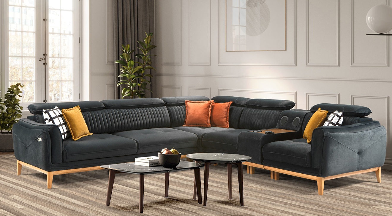 Milas Ses Sistemli Köşe Koltuk Takımı Köşe Koltuk