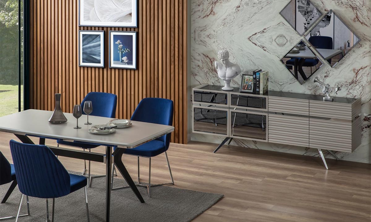 Parma Metal Ayaklı Yemek Odası Takımı Yemek Odası