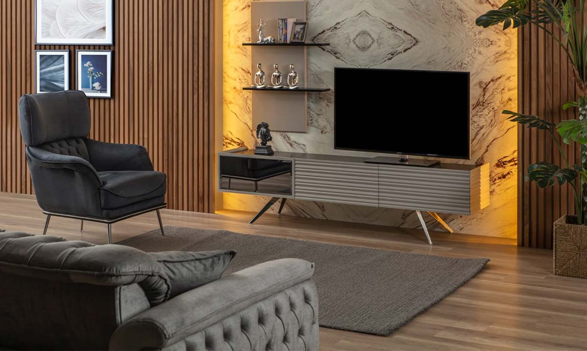 Parma Metal Ayaklı TV Ünitesi TV Ünitesi