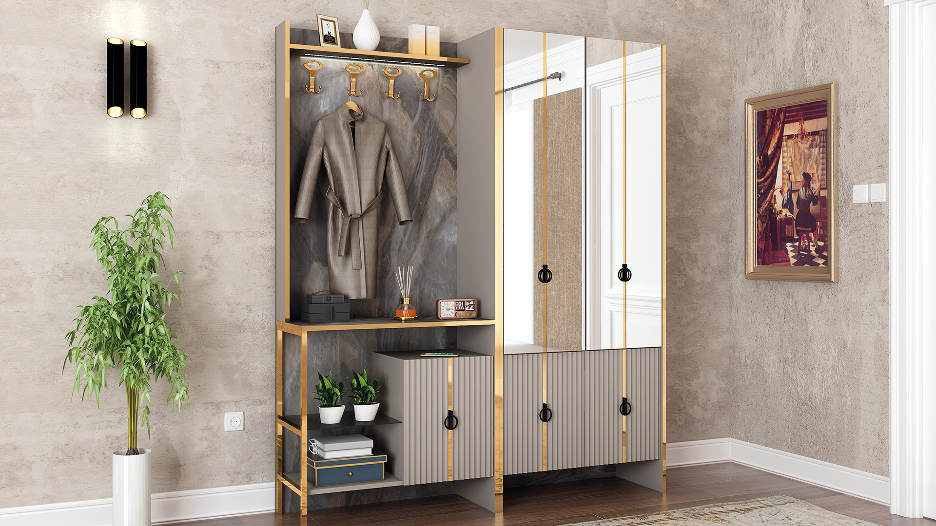 Orkide Portmanto Vestiyer Portmanto