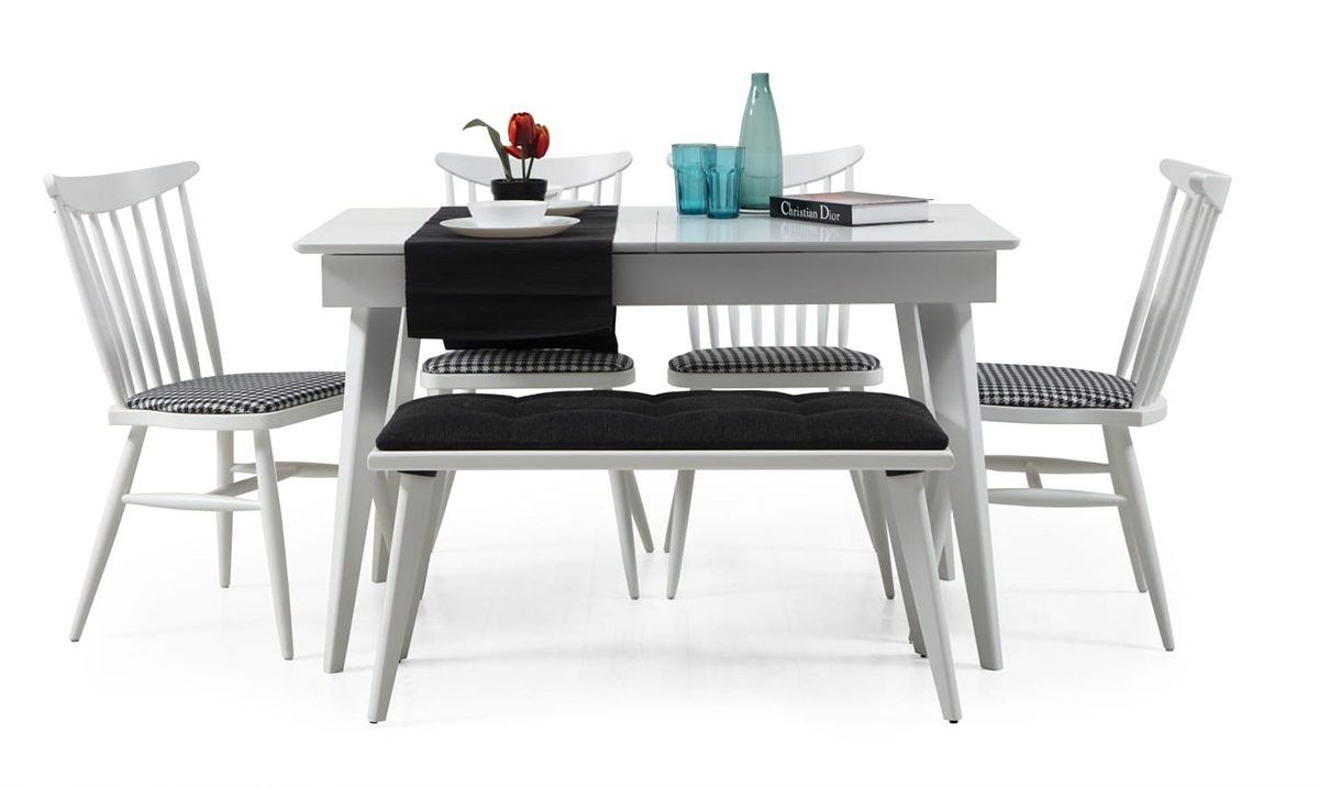 Solo Beyaz Yemek Masası Masalar