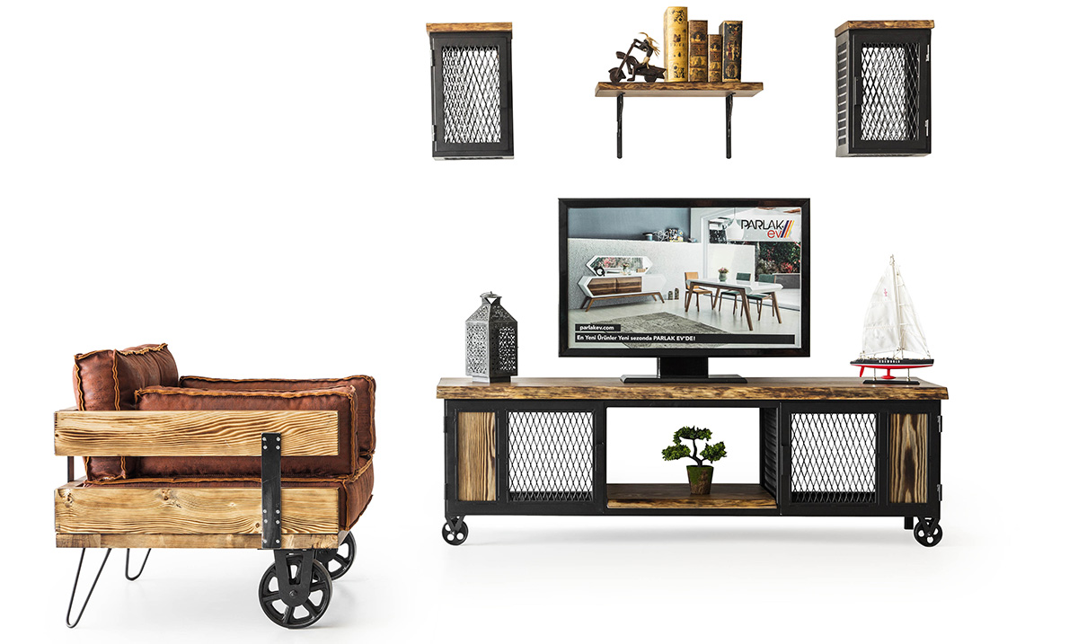 Loft Vintage Tv Ünitesi TV Ünitesi