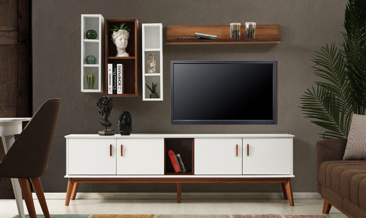 Oslo Ahşap Ayaklı Tv Ünitesi TV Ünitesi